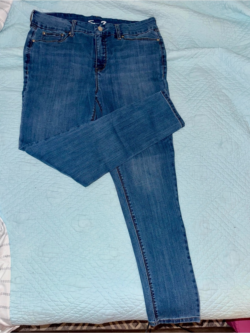 Seven7 Women's Dark Blue Skinny Jeans - Picture 2 of 6